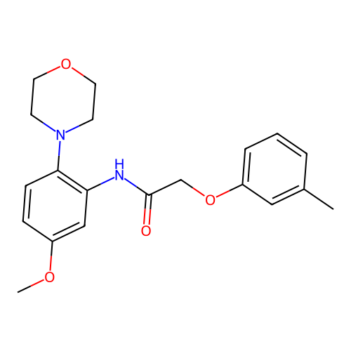 N-(5-methoxy-2-morpholin-4-ylphenyl)-2-(3-methylphenoxy)acetamide structure