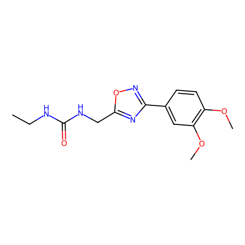 1-[[3-(3,4-Dimethoxyphenyl)-1,2,4-oxadiazol-5-yl]methyl]-3-ethylurea structure