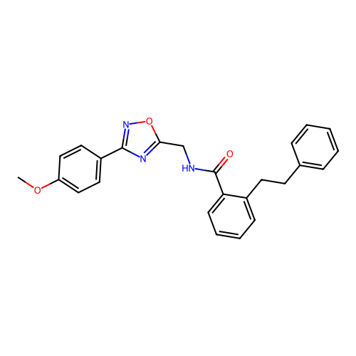 N-((3-(4-methoxyphenyl)-1,2,4-oxadiazol-5-yl)methyl)-2-phenethylbenzamide structure