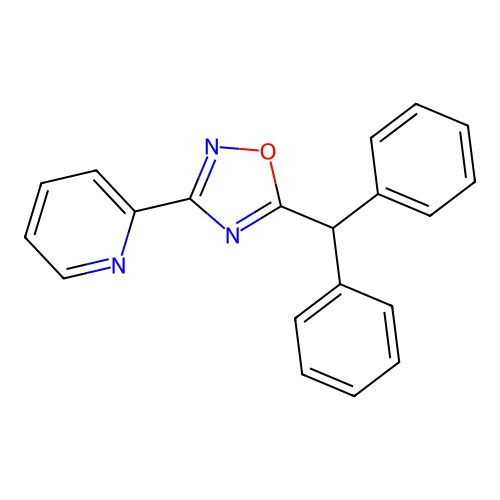 5-Benzhydryl-3-pyridin-2-yl-1,2,4-oxadiazole structure