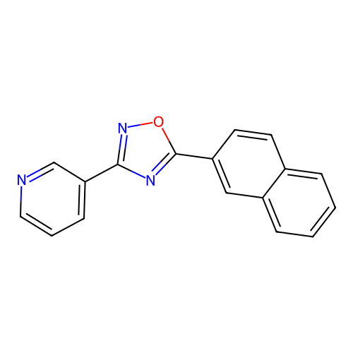 5-Naphthalen-2-yl-3-pyridin-3-yl-1,2,4-oxadiazole structure