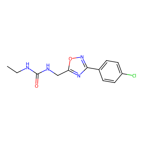 1-{[3-(4-Chlorophenyl)-1,2,4-oxadiazol-5-yl]methyl}-3-ethylurea structure