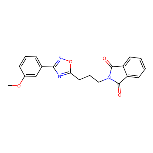 2-[3-[3-(3-Methoxyphenyl)-1,2,4-oxadiazol-5-yl]propyl]isoindole-1,3-dione structure