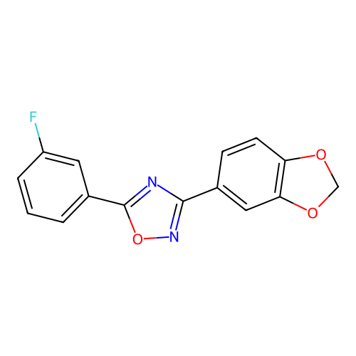 3-(1,3-Benzodioxol-5-yl)-5-(3-fluorophenyl)-1,2,4-oxadiazole structure