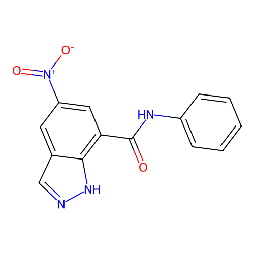 5-nitro-N-phenyl-1H-indazole-7-carboxamide structure