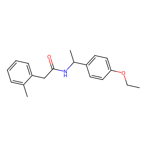 N-[1-(4-ethoxyphenyl)ethyl]-2-(2-methylphenyl)acetamide structure