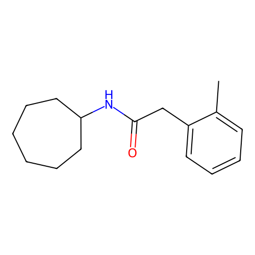 N-cycloheptyl-2-(2-methylphenyl)acetamide structure