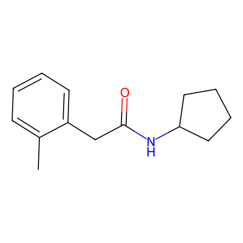 N-cyclopentyl-2-(2-methylphenyl)acetamide structure