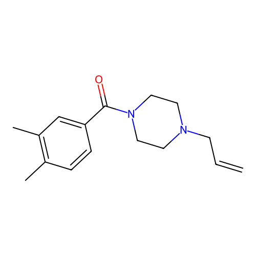 (3,4-Dimethylphenyl)-(4-prop-2-enylpiperazin-1-yl)methanone structure