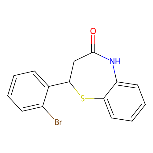 1,5-Benzothiazepin-4(5H)-one, 2-(2-bromophenyl)-2,3-dihydro- structure