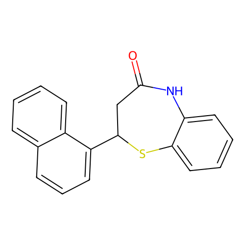 1,5-Benzothiazepin-4(5H)-one, 2,3-dihydro-2-(1-naphthalenyl)- structure