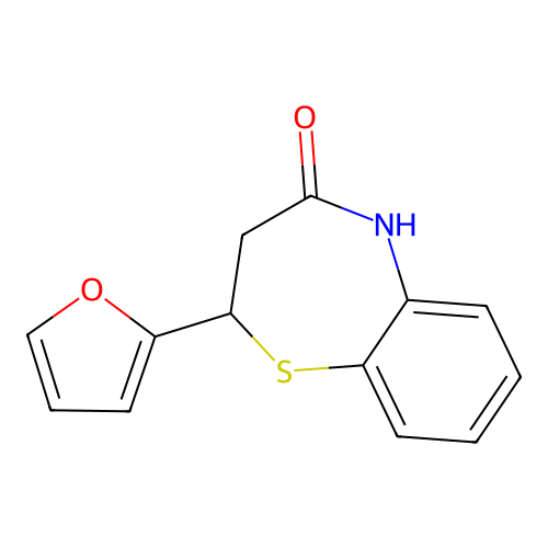 1,5-Benzothiazepin-4(5H)-one, 2-(2-furanyl)-2,3-dihydro- structure