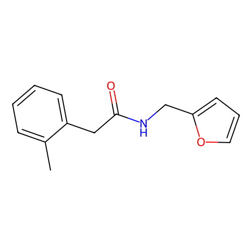 N-(furan-2-ylmethyl)-2-(2-methylphenyl)acetamide structure