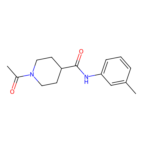 1-acetyl-N-(3-methylphenyl)piperidine-4-carboxamide structure