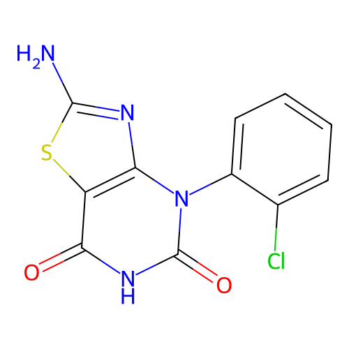 2-Amino-4-(2-chlorophenyl)thiazolo(4,5-d)pyrimidine-5,7(4H,6H)-dione structure