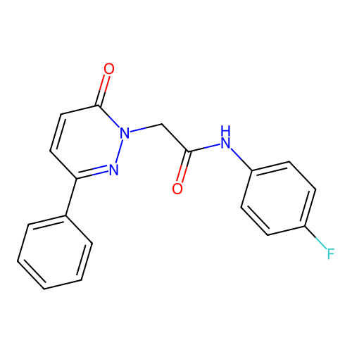 N-(4-fluorophenyl)-2-(6-oxo-3-phenylpyridazin-1(6H)-yl)acetamide structure