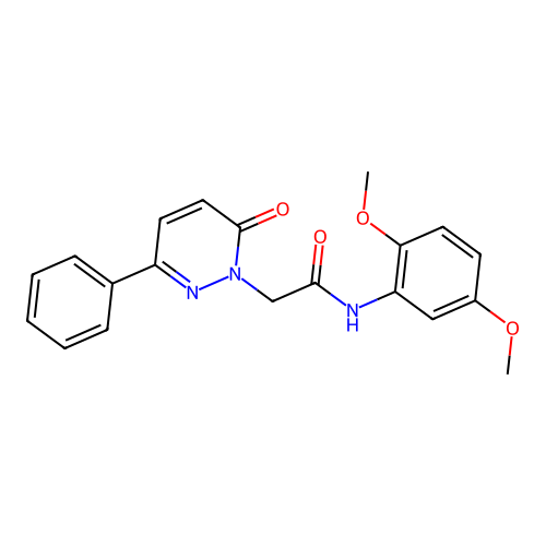 N-(2,5-dimethoxyphenyl)-2-(6-oxo-3-phenylpyridazin-1(6H)-yl)acetamide structure