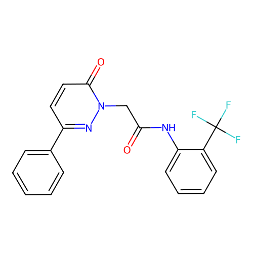 2-(6-oxo-3-phenylpyridazin-1(6H)-yl)-N-[2-(trifluoromethyl)phenyl]acetamide structure