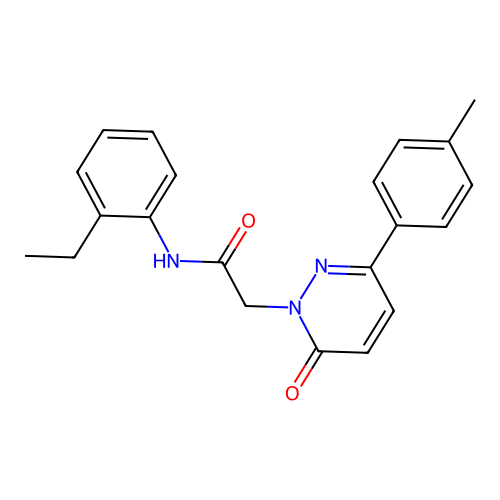 N-(2-ethylphenyl)-2-[3-(4-methylphenyl)-6-oxopyridazin-1-yl]acetamide structure