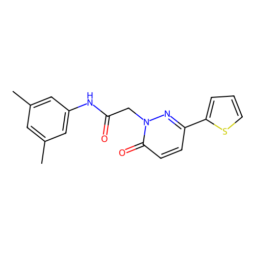 N-(3,5-dimethylphenyl)-2-(6-oxo-3-(thiophen-2-yl)pyridazin-1(6H)-yl)acetamide structure