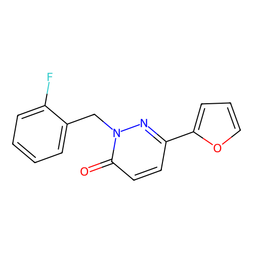 2-(2-fluorobenzyl)-6-(furan-2-yl)pyridazin-3(2H)-one structure