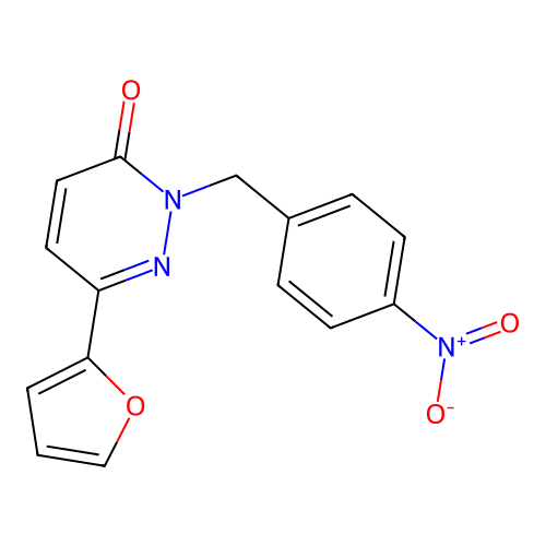 6-(Furan-2-yl)-2-[(4-nitrophenyl)methyl]pyridazin-3-one structure