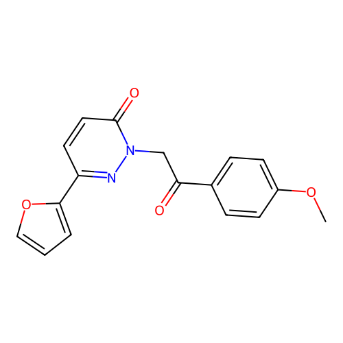 6-(Furan-2-yl)-2-[2-(4-methoxyphenyl)-2-oxoethyl]pyridazin-3-one structure