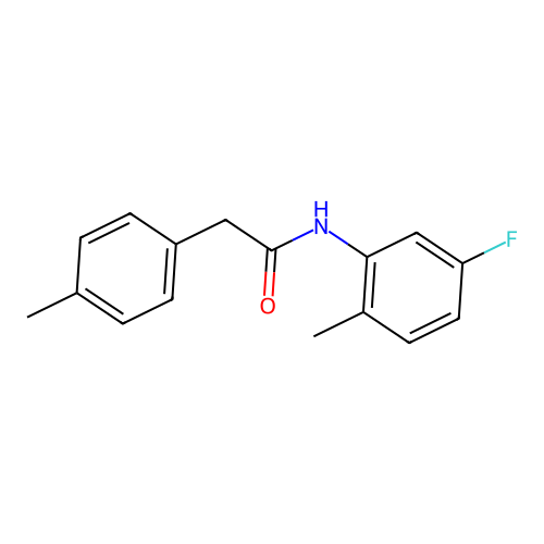 N-(5-fluoro-2-methylphenyl)-2-(4-methylphenyl)acetamide structure