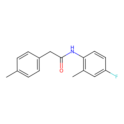 N-(4-fluoro-2-methylphenyl)-2-(4-methylphenyl)acetamide structure