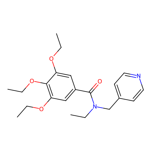 3,4,5-triethoxy-N-ethyl-N-(pyridin-4-ylmethyl)benzamide structure