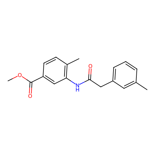 Methyl 4-methyl-3-{[(3-methylphenyl)acetyl]amino}benzoate structure