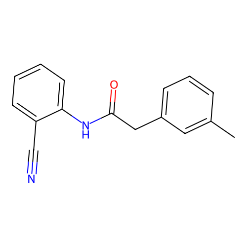 N-(2-cyanophenyl)-2-(3-methylphenyl)acetamide structure