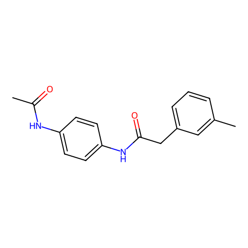 N-(4-acetamidophenyl)-2-(3-methylphenyl)acetamide structure