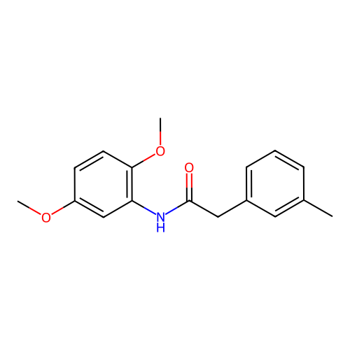 N-(2,5-dimethoxyphenyl)-2-(3-methylphenyl)acetamide structure