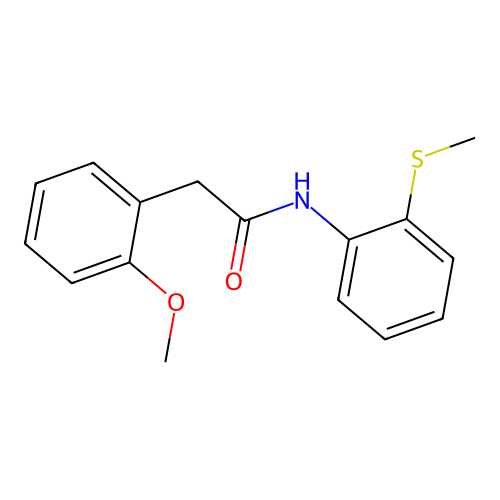 2-(2-methoxyphenyl)-N-(2-methylsulfanylphenyl)acetamide structure