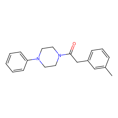 2-(3-Methylphenyl)-1-(4-phenylpiperazin-1-yl)ethanone structure