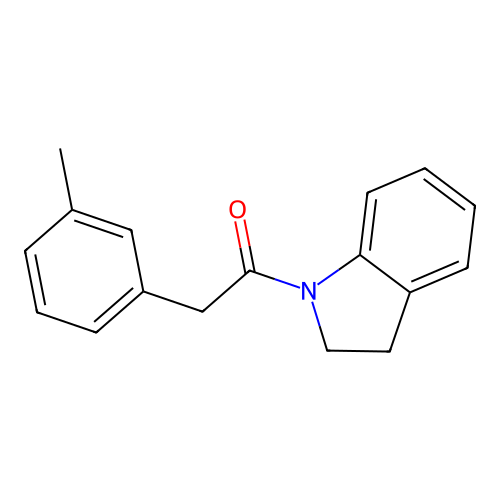 1-(2,3-Dihydroindol-1-yl)-2-(3-methylphenyl)ethanone structure