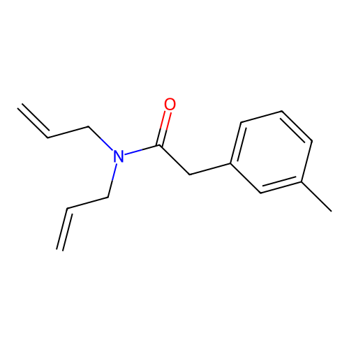 2-(3-methylphenyl)-N,N-bis(prop-2-enyl)acetamide structure