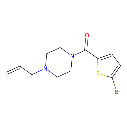 (5-Bromothiophen-2-yl)-(4-prop-2-enylpiperazin-1-yl)methanone structure