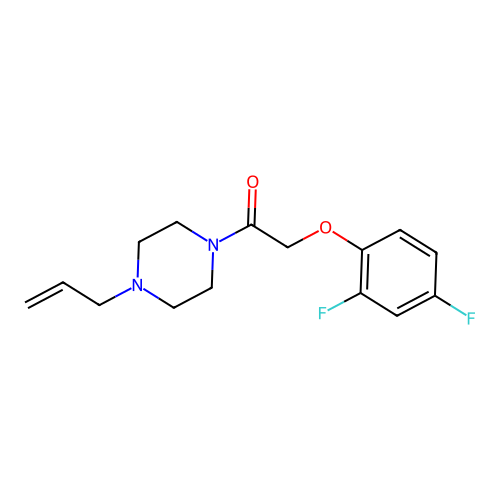 2-(2,4-Difluorophenoxy)-1-(4-prop-2-enylpiperazin-1-yl)ethanone structure