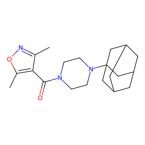 [4-(1-Adamantyl)piperazin-1-yl]-(3,5-dimethyl-1,2-oxazol-4-yl)methanone structure