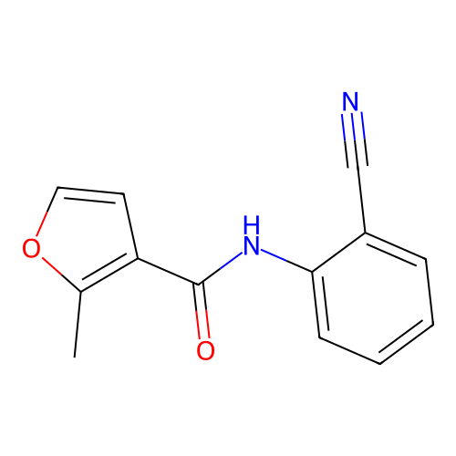 N-(2-cyanophenyl)-2-methylfuran-3-carboxamide structure