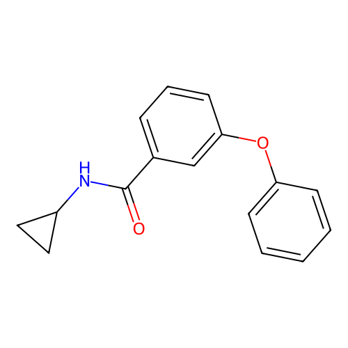 N-cyclopropyl-3-phenoxybenzamide structure