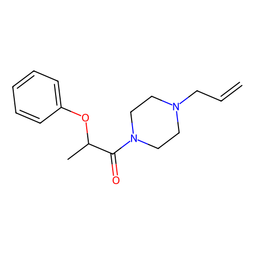 2-Phenoxy-1-(4-prop-2-enylpiperazin-1-yl)propan-1-one structure