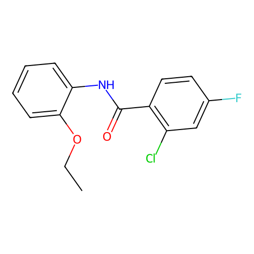 2-chloro-N-(2-ethoxyphenyl)-4-fluorobenzamide structure