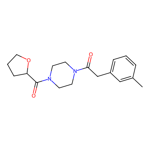 2-(3-Methylphenyl)-1-[4-(oxolane-2-carbonyl)piperazin-1-yl]ethanone structure