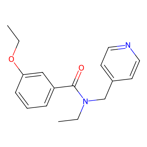 3-ethoxy-N-ethyl-N-(pyridin-4-ylmethyl)benzamide structure