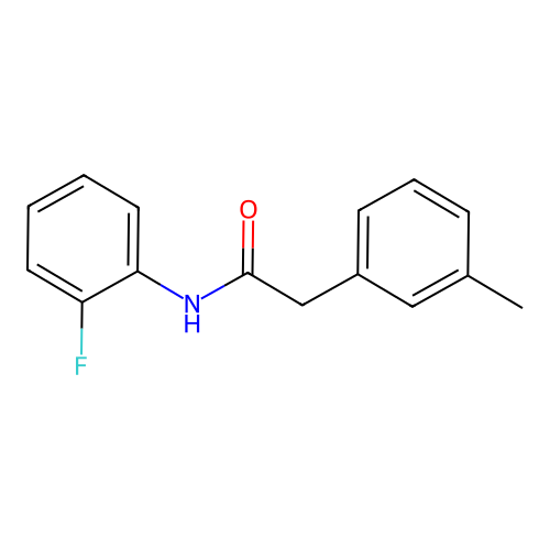 N-(2-fluorophenyl)-2-(3-methylphenyl)acetamide structure