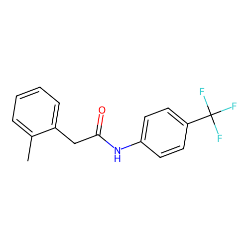 2-(2-methylphenyl)-N-[4-(trifluoromethyl)phenyl]acetamide structure