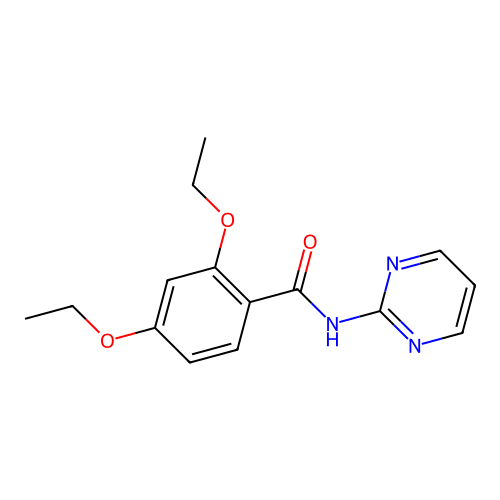 2,4-diethoxy-N-pyrimidin-2-ylbenzamide structure